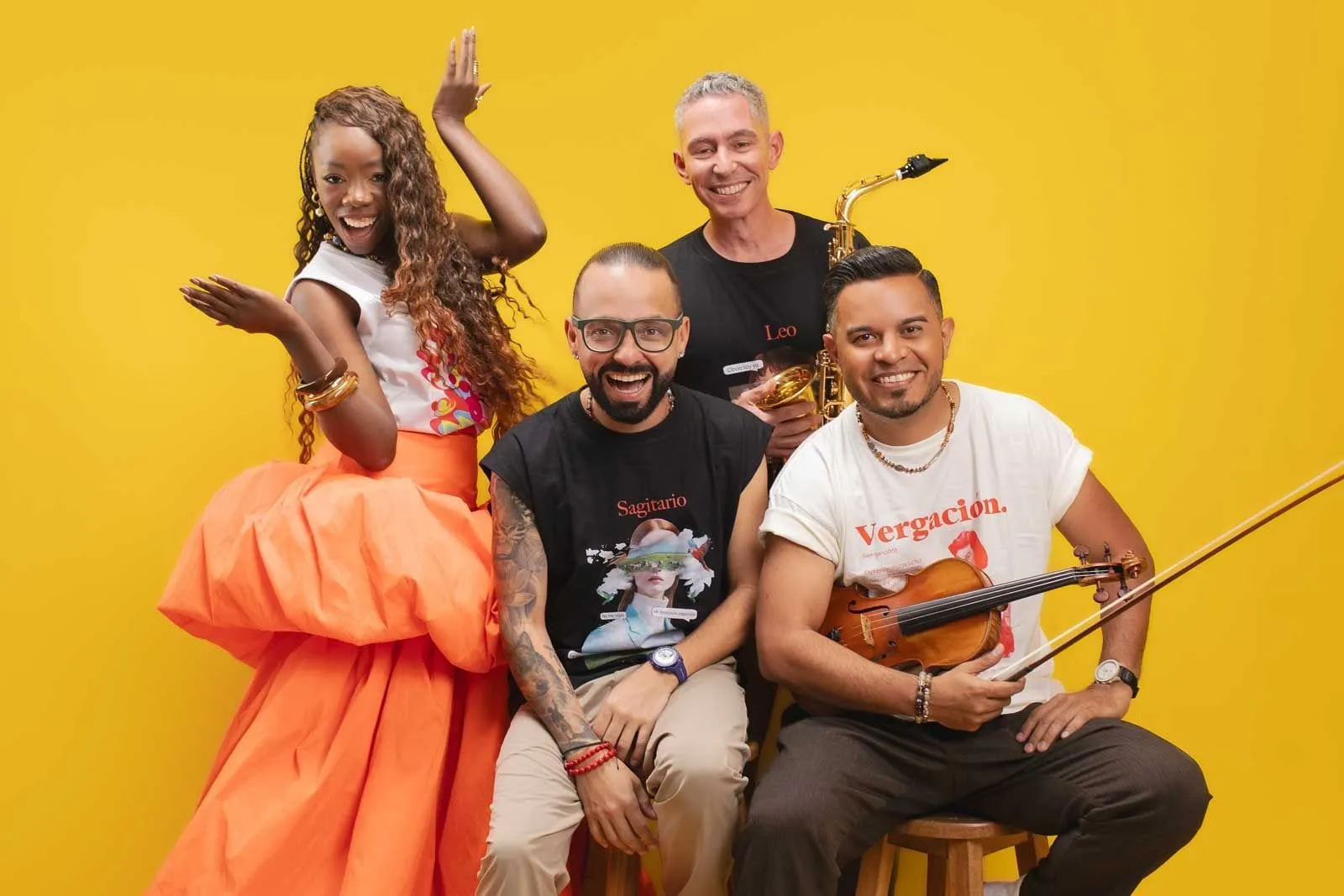 Aníbal Hamilton, Beatriz Occeas, Eduardo Chapellín y José Gabriel Valbuena, integrantes de la agrupación