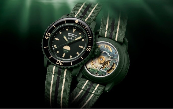 Swatch y Blancpain lanzan el nuevo reloj Green Abyss: homenaje al icónico Fifty Fathoms